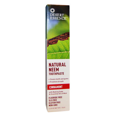 Desert Essence Natural Neem Toothpaste Cinnamint, 6.25 Oz